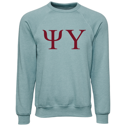 Psi Upsilon Lettered Crewneck Sweatshirts