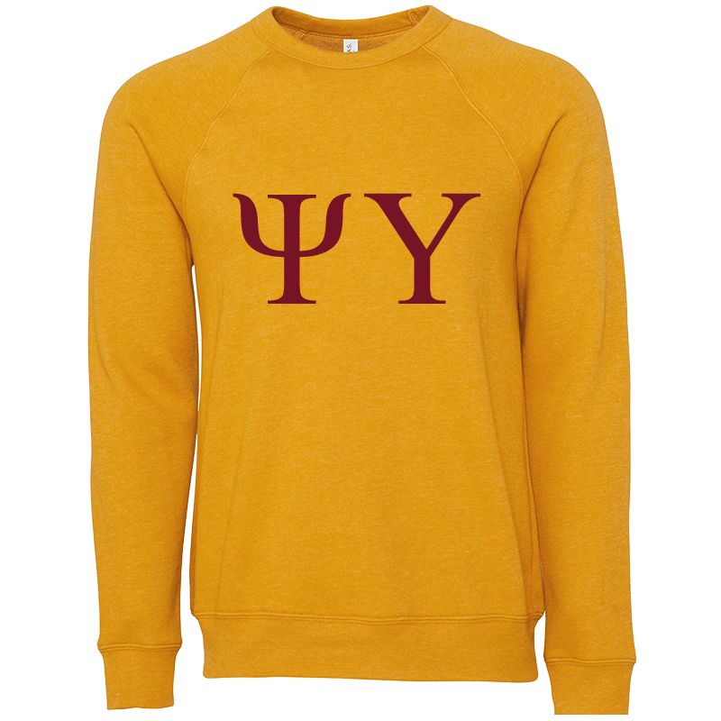 Psi Upsilon Lettered Crewneck Sweatshirts