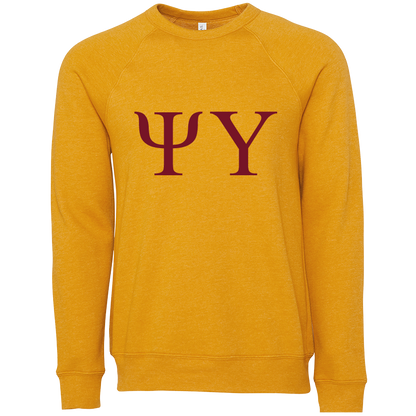 Psi Upsilon Lettered Crewneck Sweatshirts