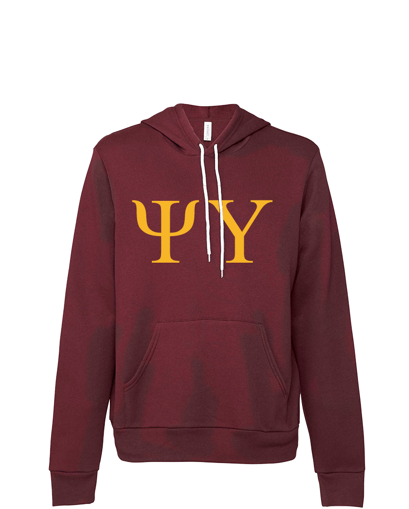 Psi Upsilon Lettered Hooded Sweatshirts