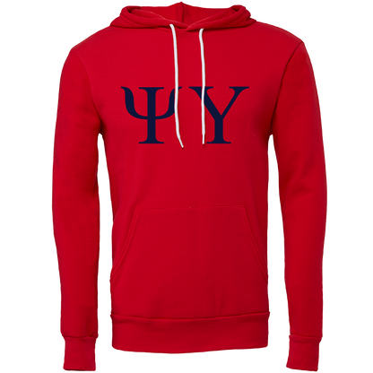 Psi Upsilon Lettered Hooded Sweatshirts