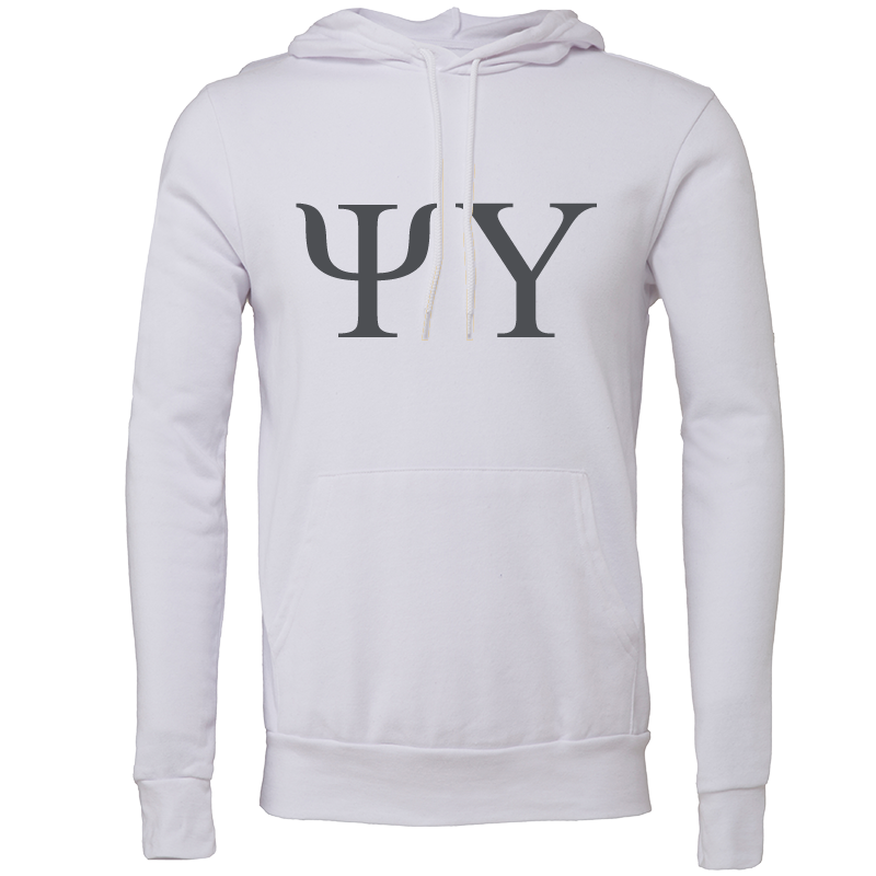 Psi Upsilon Lettered Hooded Sweatshirts