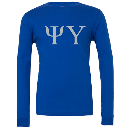 Psi Upsilon Lettered  Long Sleeve T-Shirts