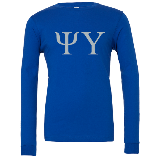 Psi Upsilon Lettered  Long Sleeve T-Shirts