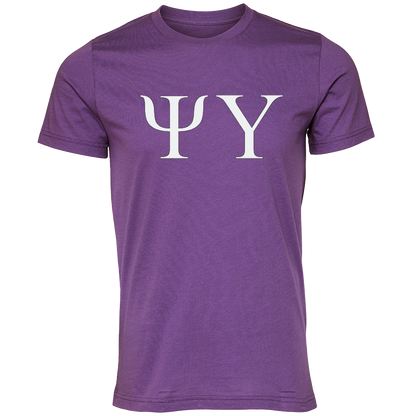 Psi Upsilon Lettered Short Sleeve T-Shirts