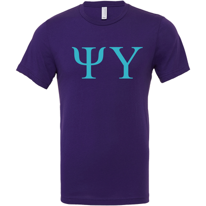 Psi Upsilon Lettered Short Sleeve T-Shirts