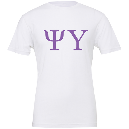 Psi Upsilon Lettered Short Sleeve T-Shirts