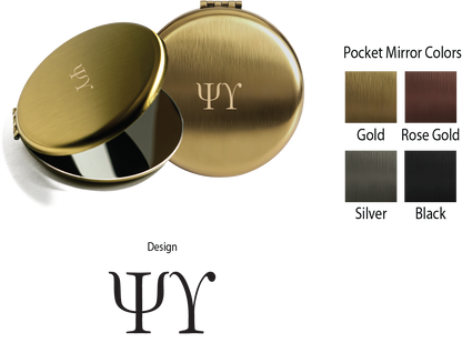 Psi Upsilon Lettered Pocket Mirrors