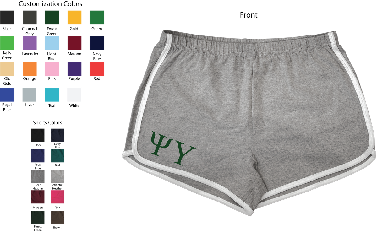 Psi Upsilon Lettered Women's Shorts