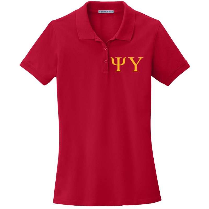 Psi Upsilon Ladies' Embroidered Polo Shirt