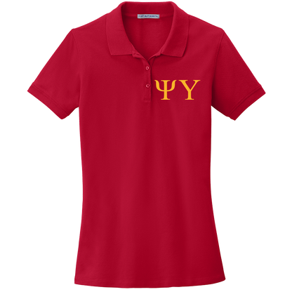 Psi Upsilon Ladies' Embroidered Polo Shirt