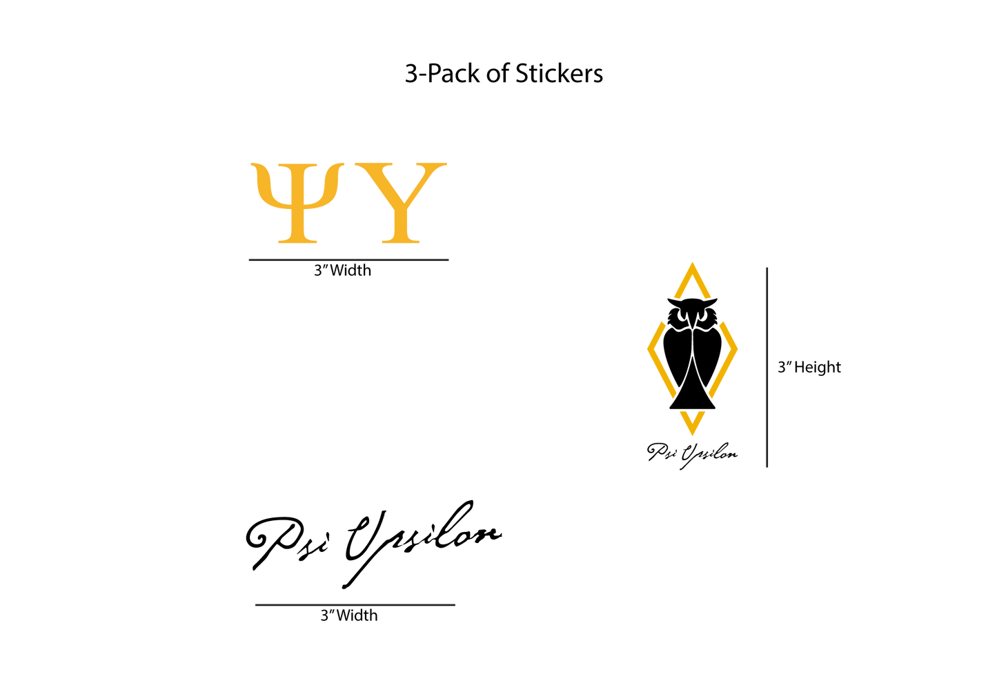 Psi Upsilon Stickers