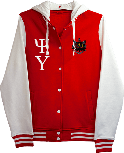 Psi Upsilon Varsity Hooded Sweatshirt