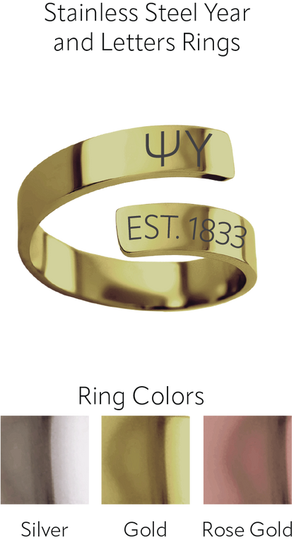 Psi Upsilon Year and Letters Rings