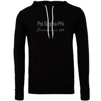 Psi Sigma Phi Embroidered Printed Name Hooded Sweatshirts