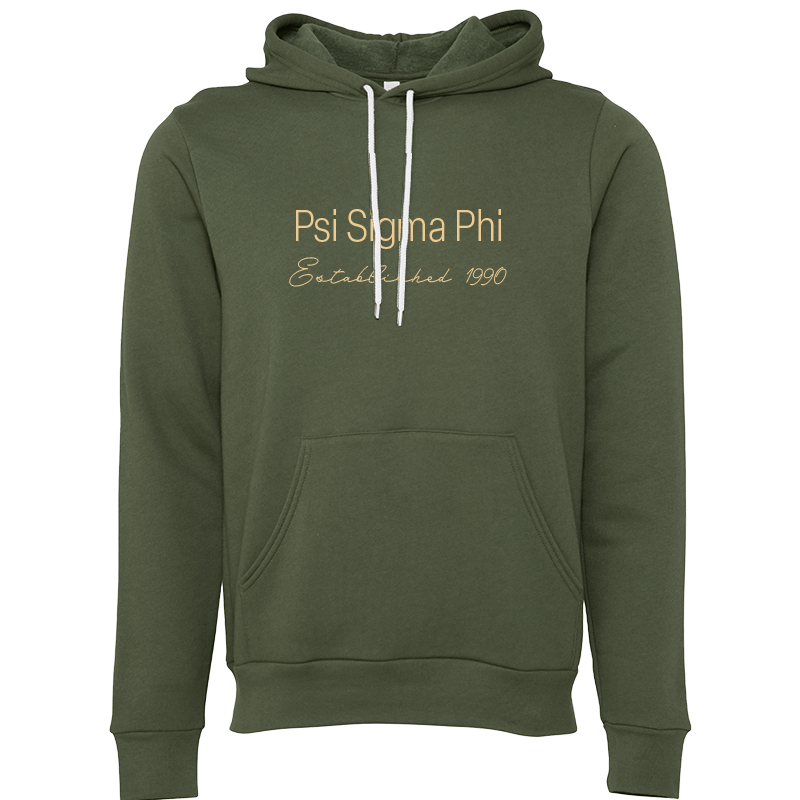 Psi Sigma Phi Embroidered Printed Name Hooded Sweatshirts