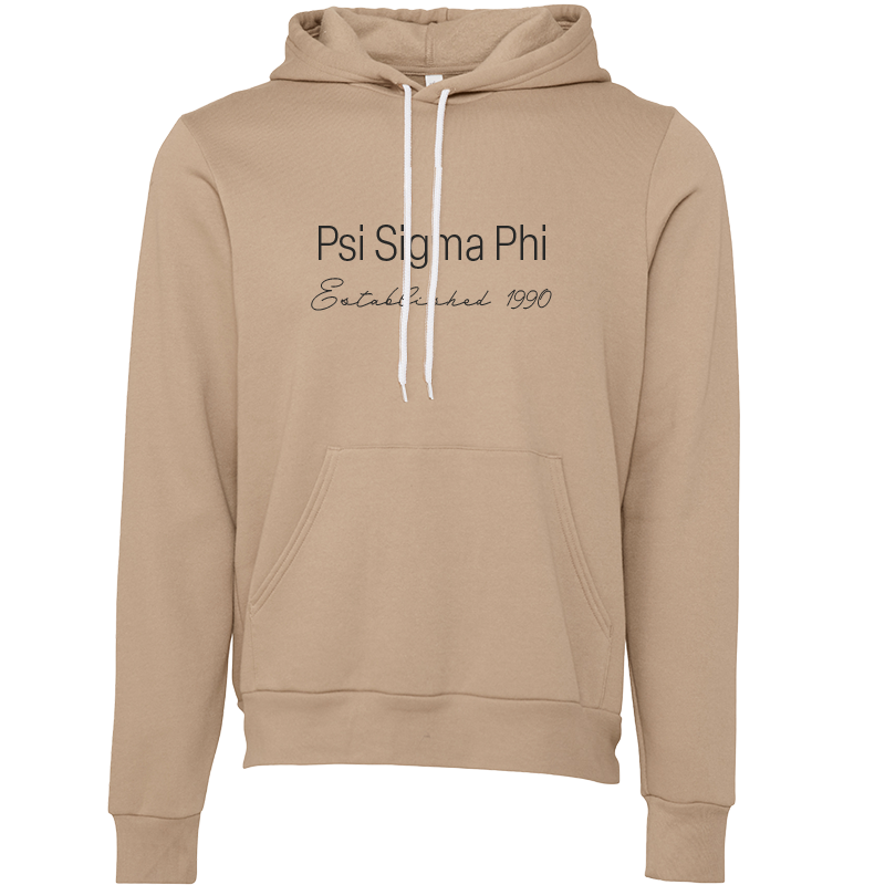Psi Sigma Phi Embroidered Printed Name Hooded Sweatshirts
