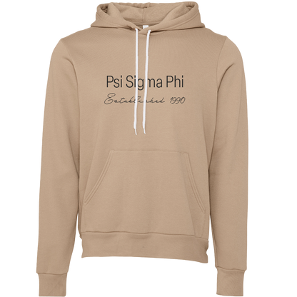 Psi Sigma Phi Embroidered Printed Name Hooded Sweatshirts