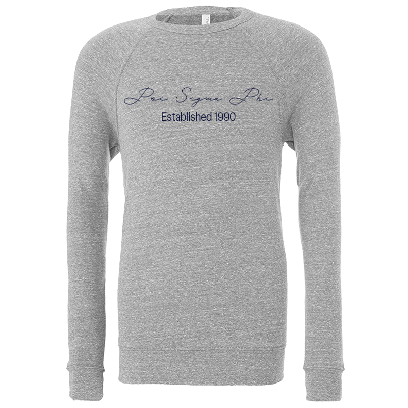 Psi Sigma Phi Embroidered Scripted Name Crewneck Sweatshirts