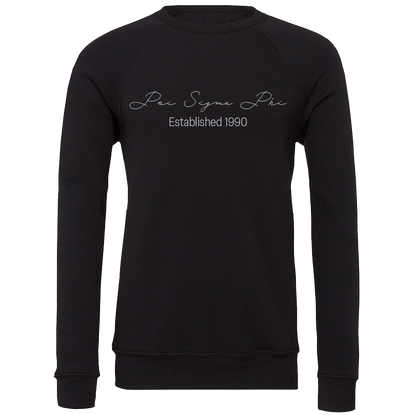 Psi Sigma Phi Embroidered Scripted Name Crewneck Sweatshirts