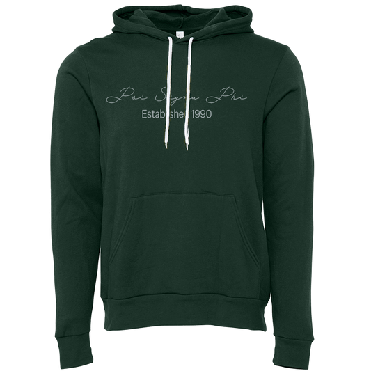 Psi Sigma Phi Embroidered Scripted Name Hooded Sweatshirts