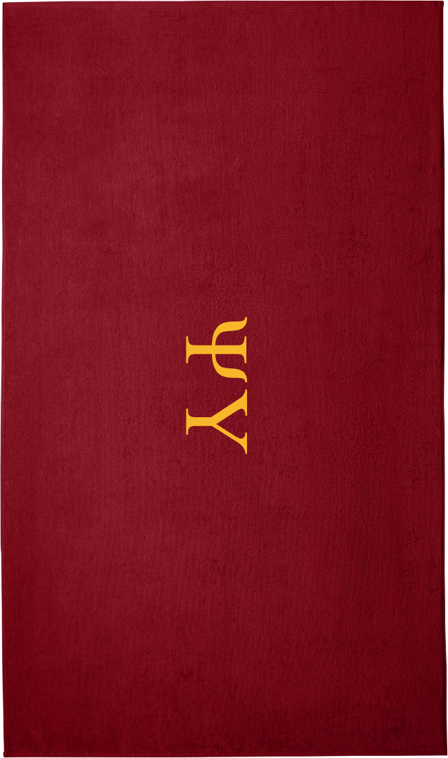 Psi Upsilon Lettered Beach Towels