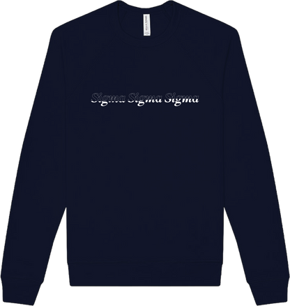 Sigma Sigma Sigma Stitched Outline Crewnecks