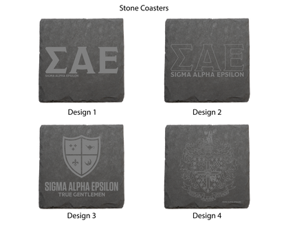 Sigma Alpha Epsilon Stone Coasters - 4-Pack
