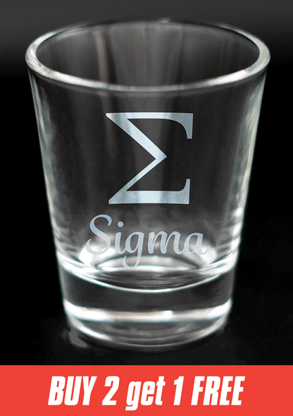 Greek Letter Shot Glasses