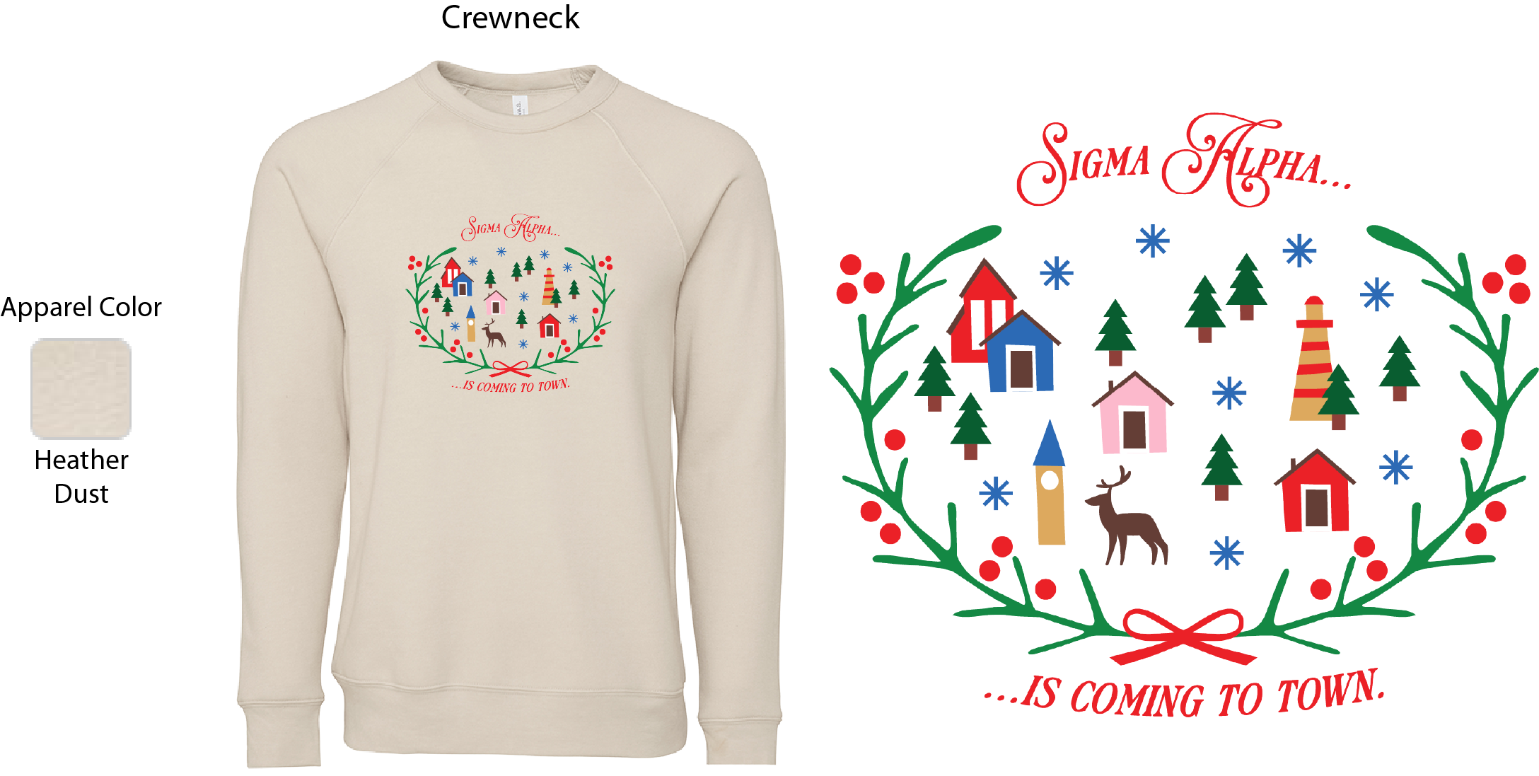 Sigma Alpha Christmas Village Crewneck