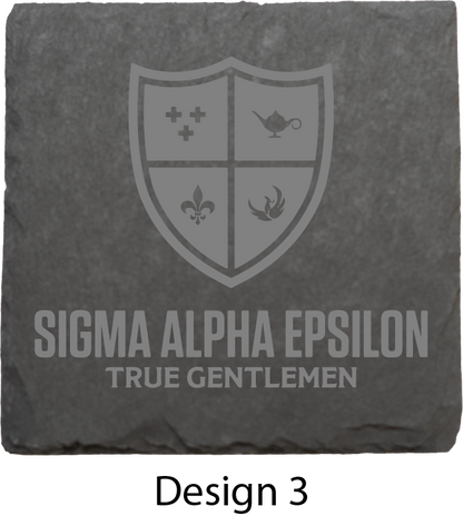 Sigma Alpha Epsilon Stone Coasters - 4-Pack