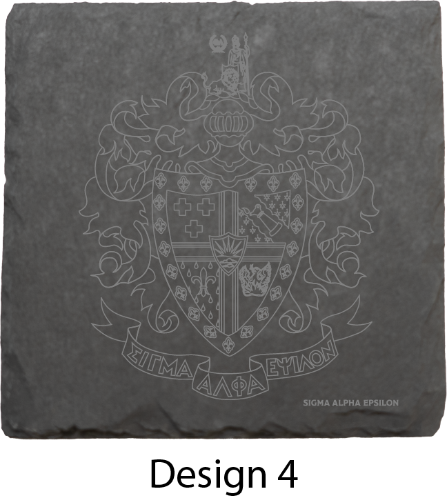 Sigma Alpha Epsilon Stone Coasters - 4-Pack