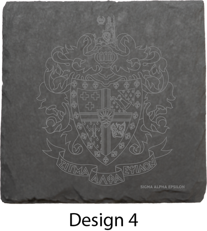 Sigma Alpha Epsilon Stone Coasters - 4-Pack
