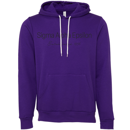 Sigma Alpha Epsilon Embroidered Printed Name Hooded Sweatshirts