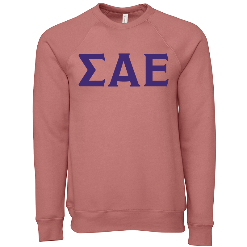 Sigma Alpha Epsilon Lettered Crewneck Sweatshirts