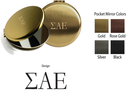 Sigma Alpha Epsilon Lettered Pocket Mirrors