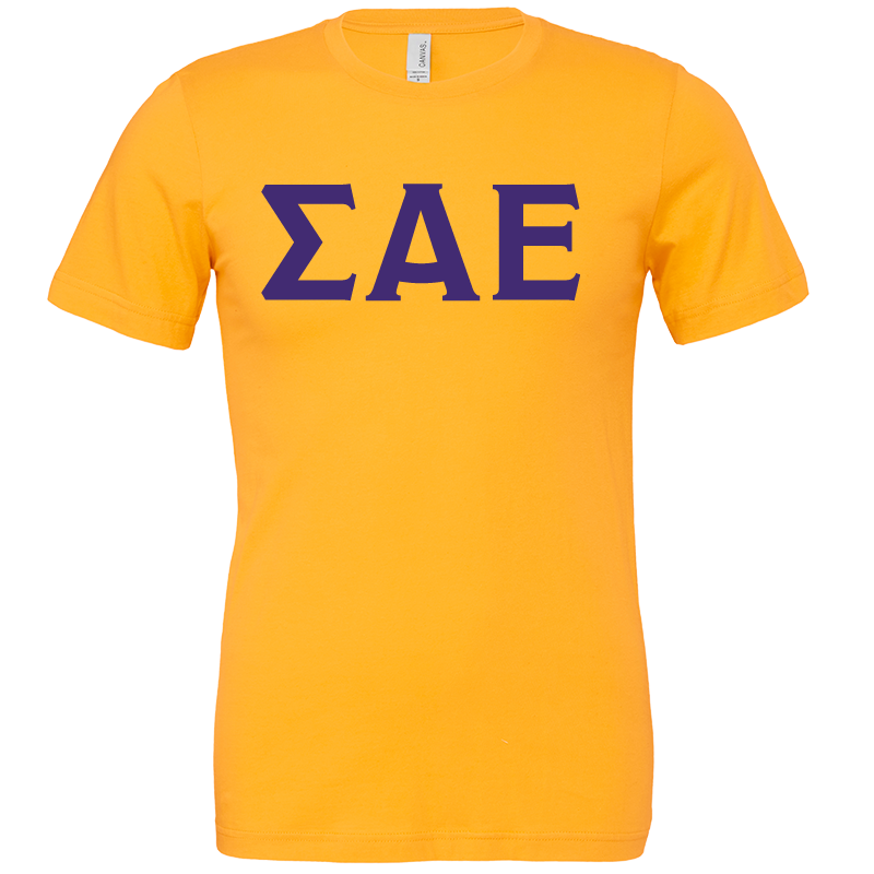 Sigma Alpha Epsilon Lettered Short Sleeve T-Shirts