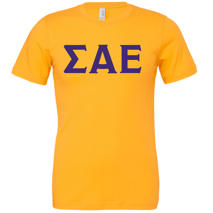 Sigma Alpha Epsilon Lettered Short Sleeve T-Shirts