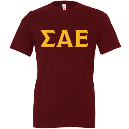 Sigma Alpha Epsilon Lettered Short Sleeve T-Shirts