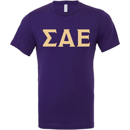 Sigma Alpha Epsilon Lettered Short Sleeve T-Shirts