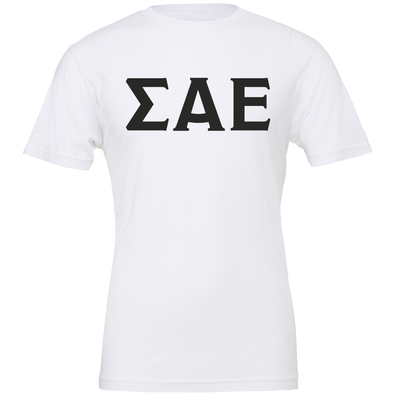 Sigma Alpha Epsilon Lettered Short Sleeve T-Shirts