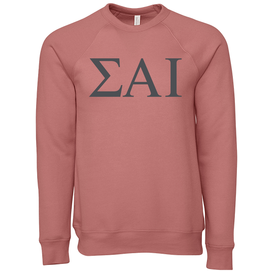 Sigma Alpha Iota Embroidered Lettered Crewneck Sweatshirts