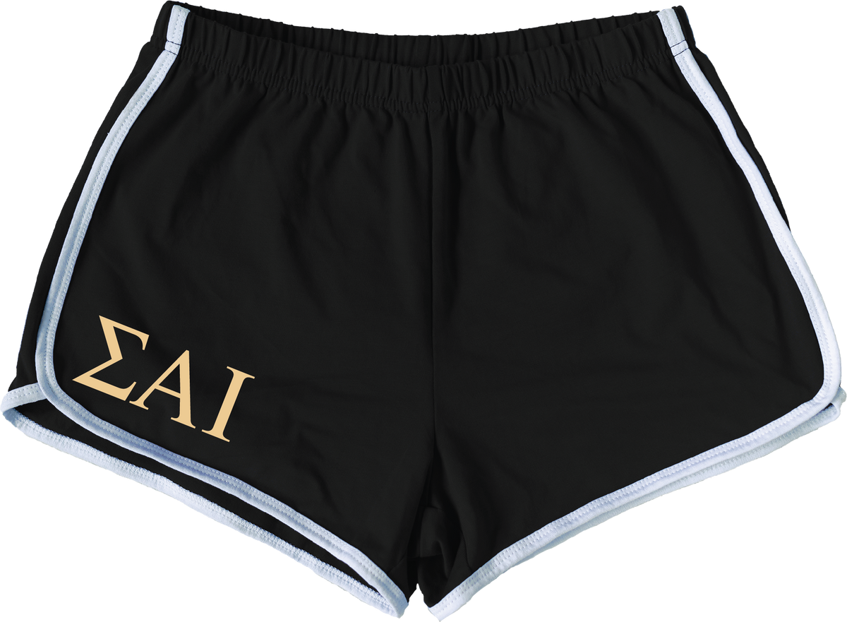 SigmaAlphaIotaLetteredShortsblack