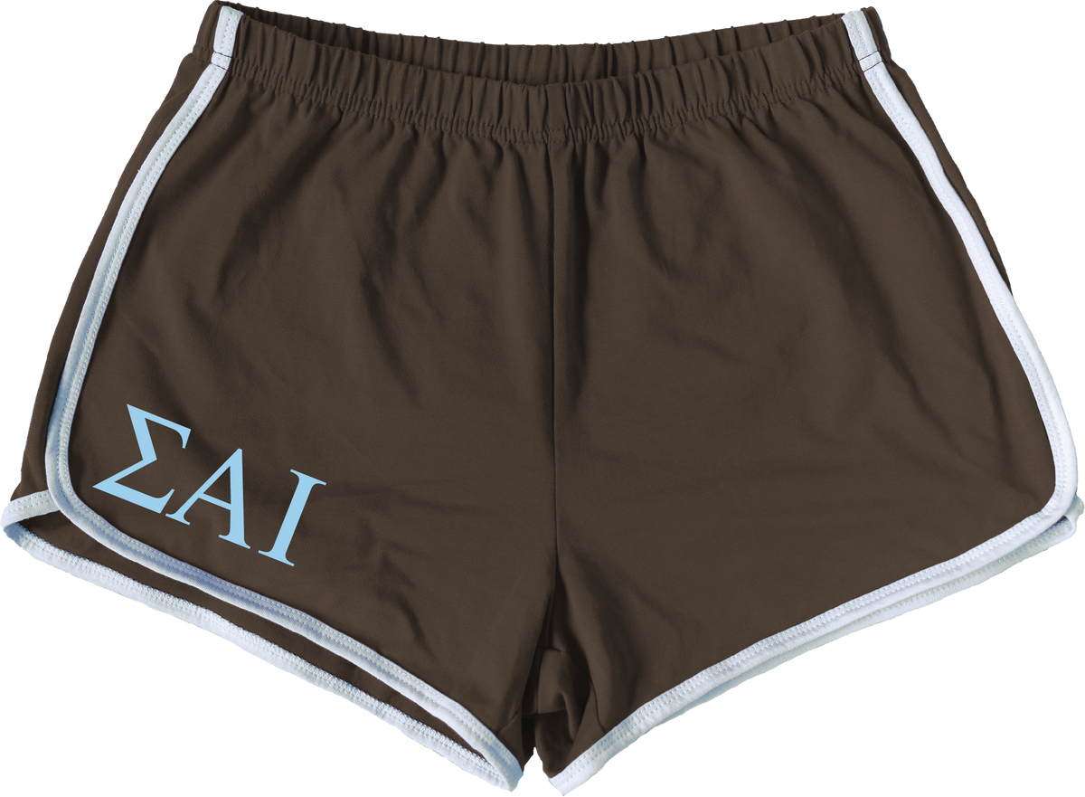 SigmaAlphaIotaLetteredShortsbrown
