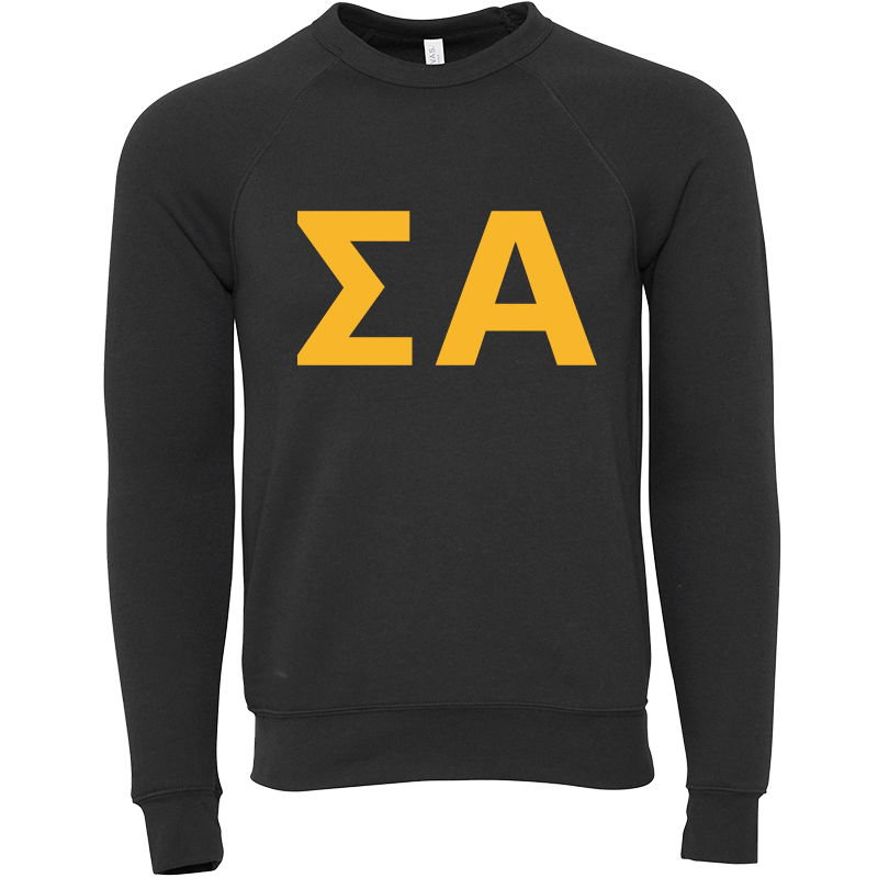 Sigma Alpha Lettered Crewneck Sweatshirts