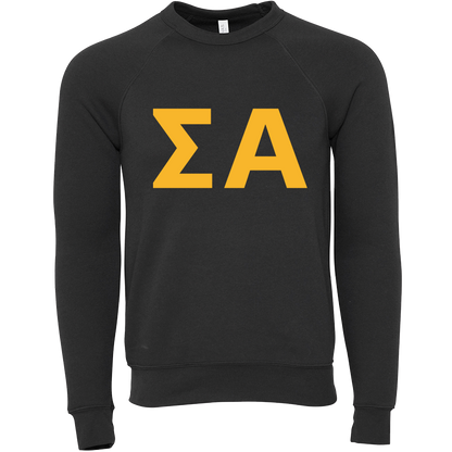 Sigma Alpha Lettered Crewneck Sweatshirts