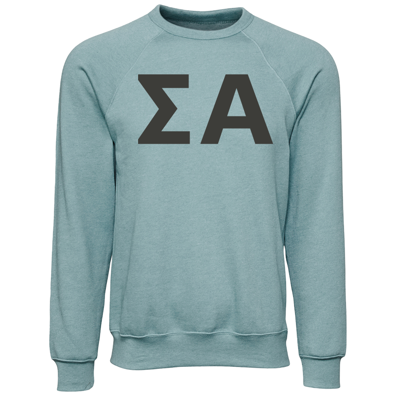 Sigma Alpha Lettered Crewneck Sweatshirts