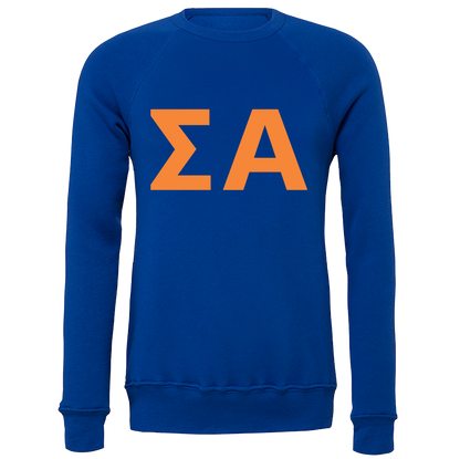 Sigma Alpha Lettered Crewneck Sweatshirts