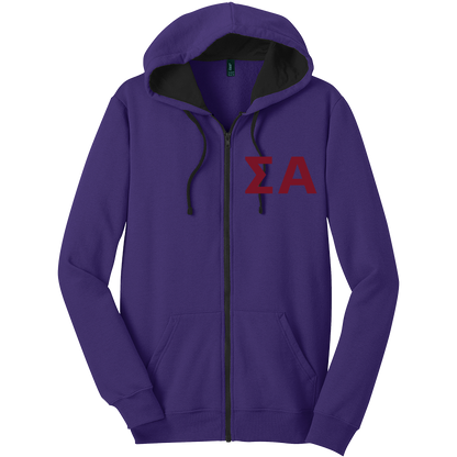 Sigma Alpha Zip-Up Hooded Sweatshirts