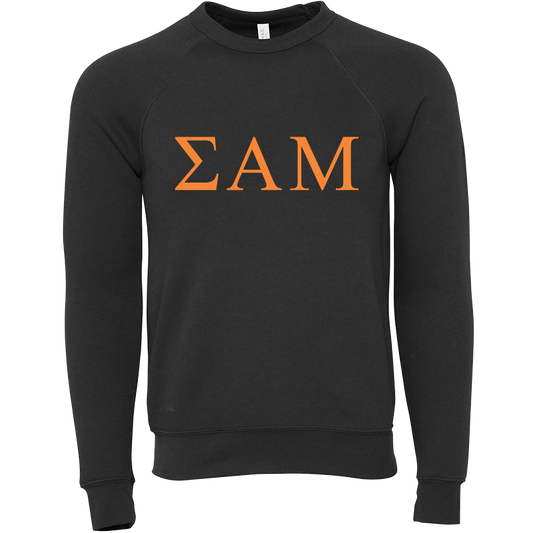 Sigma Alpha Mu Embroidered Lettered Crewneck Sweatshirts